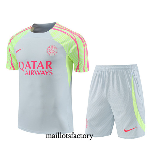 Kit d'entrainement Maillot du PSG Enfant + Short 2023/24 Gris factory 0370