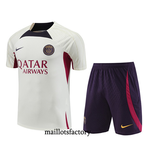 Kit d'entrainement Maillot du PSG + Short 2023/24 Beige factory 0378