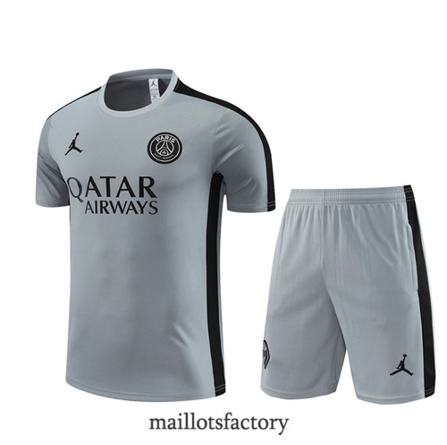 Kit d'entrainement Maillot du PSG + Short 2023/24 Gris factory 0384