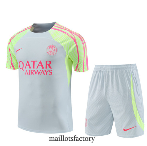 Kit d'entrainement Maillot du PSG + Short 2023/24 Gris factory 0386