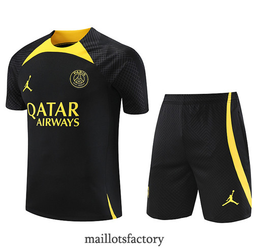 Kit d'entrainement Maillot du PSG + Short 2023/24 Noir factory 0389