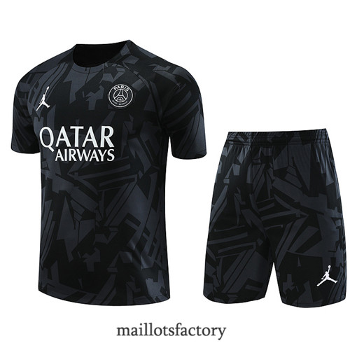 Kit d'entrainement Maillot du PSG + Short 2023/24 Noir factory 0390