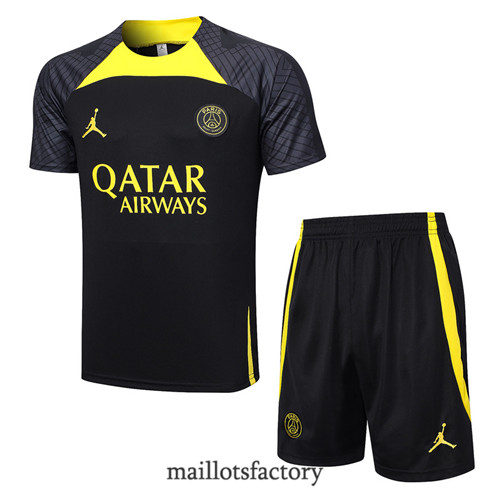 Kit d'entrainement Maillot du PSG + Short 2023/24 Noir factory 0391