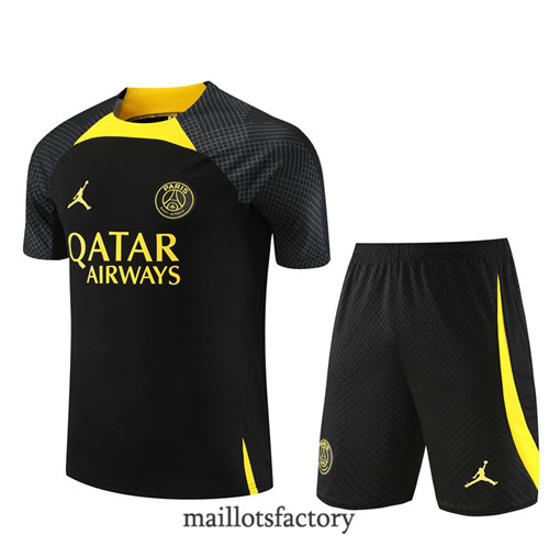 Kit d'entrainement Maillot du PSG + Short 2023/24 Noir factory 0393