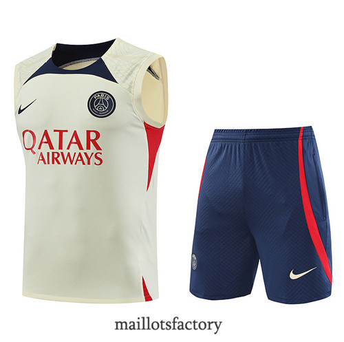 Kit d'entrainement Maillot du PSG Debardeur 2023/24 Jaune factory 0402