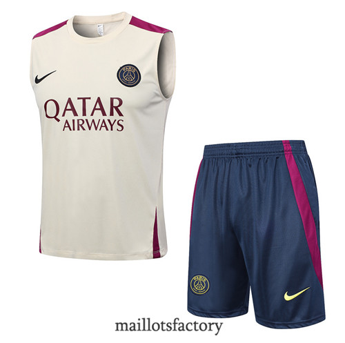 Kit d'entrainement Maillot du PSG Debardeur 2023/24 Kaki factory 0403