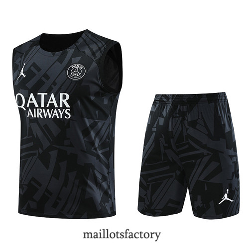 Kit d'entrainement Maillot du PSG Debardeur 2023/24 Noir factory 0404