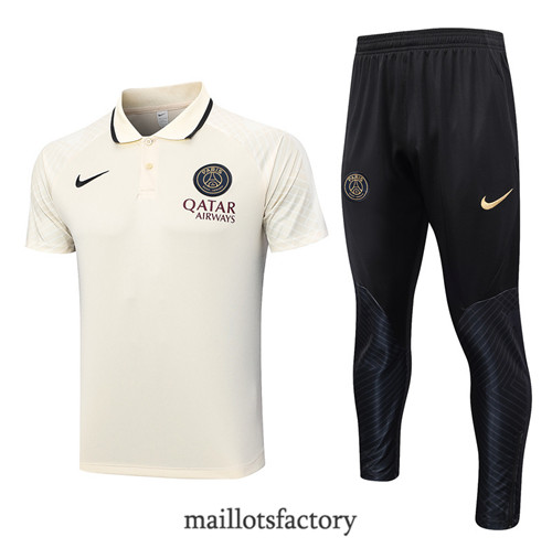 Kit d'entrainement Maillot du PSG Polo 2023/24 Jaune factory 0411