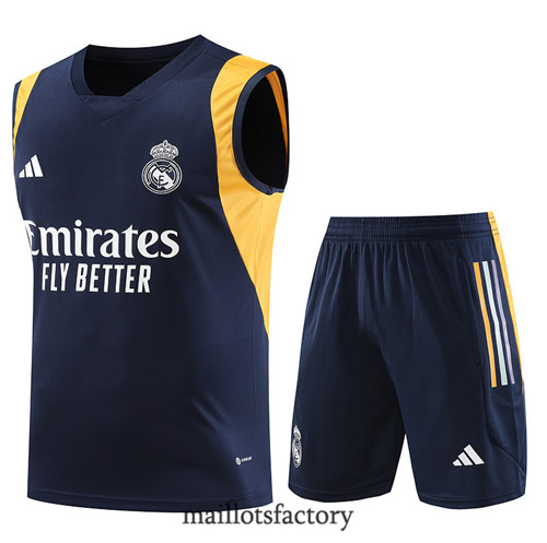 Kit d'entrainement Maillot du Real Madrid Debardeur 2023/24 Bleu factory 0346