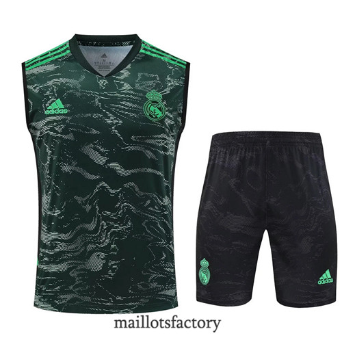 Kit d'entrainement Maillot du Real Madrid Debardeur 2023/24 Vert factory 0348