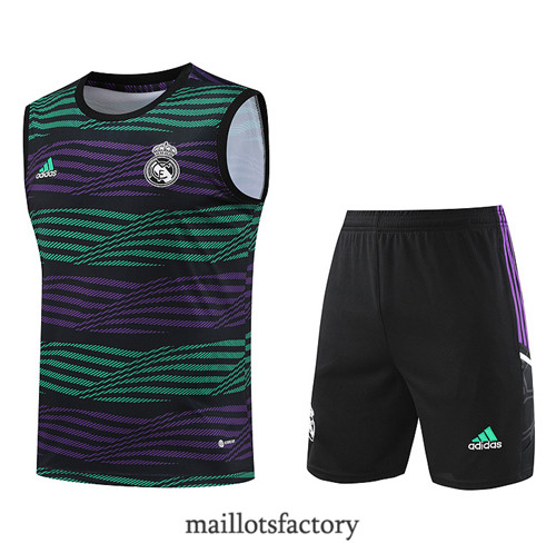 Kit d'entrainement Maillot du Real Madrid Debardeur 2023/24 Vert factory 0349