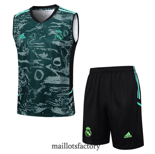 Kit d'entrainement Maillot du Real Madrid Debardeur 2023/24 Vert factory 0350