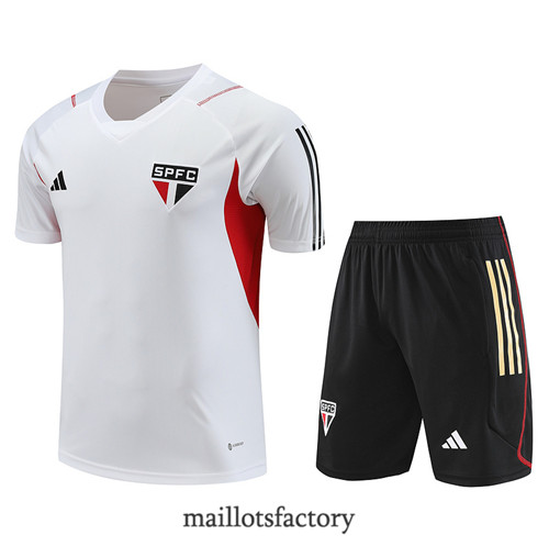 Kit d'entrainement Maillot du Sao Paulo + Short 2023/24 Blanc factory 0250