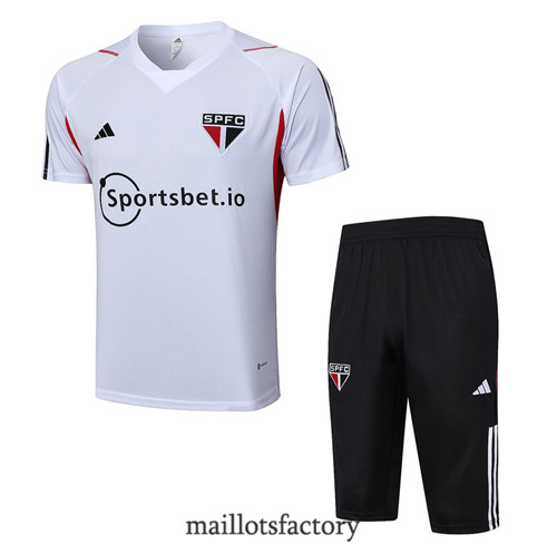 Kit d'entrainement Maillot du Sao Paulo + Short 2023/24 Blanc factory 0251