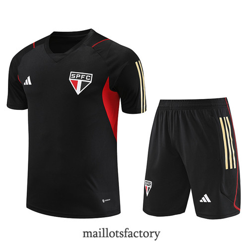 Kit d'entrainement Maillot du Sao Paulo + Short 2023/24 Noir factory 0254