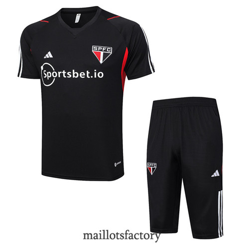 Kit d'entrainement Maillot du Sao Paulo + Short 2023/24 Noir factory 0255