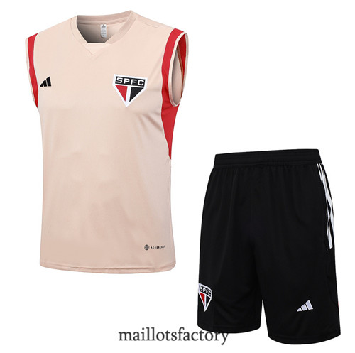 Kit d'entrainement Maillot du Sao Paulo Debardeur 2023/24 Rose factory 0261