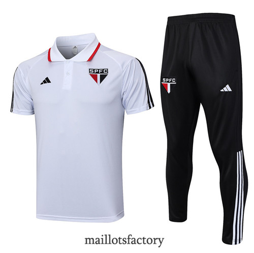 Kit d'entrainement Maillot du Sao Paulo Polo 2023/24 Blanc factory 0262