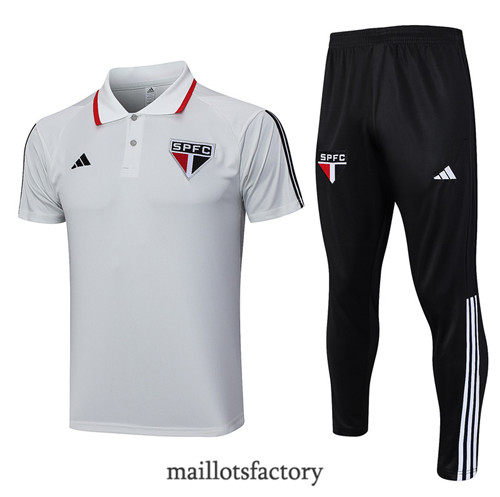 Kit d'entrainement Maillot du Sao Paulo Polo 2023/24 Gris factory 0263