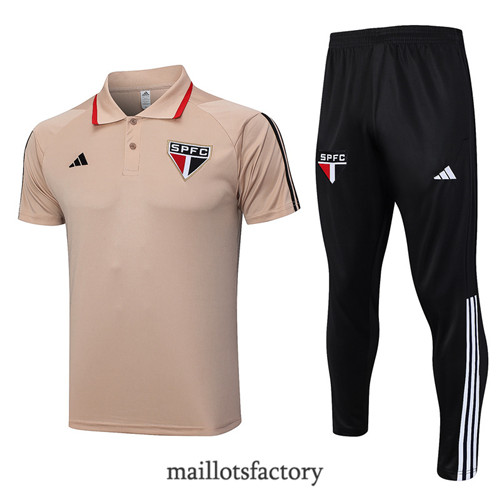 Kit d'entrainement Maillot du Sao Paulo Polo 2023/24 Kaki factory 0264