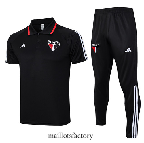 Kit d'entrainement Maillot du Sao Paulo Polo 2023/24 Noir factory 0265