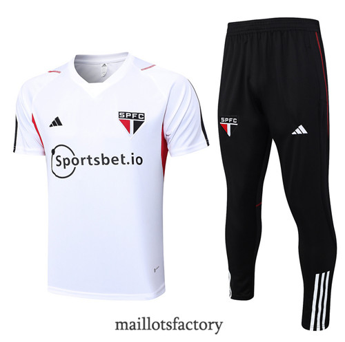 Kit d'entrainement Maillot du Sao Paulo 2023/24 Blanc factory 0266