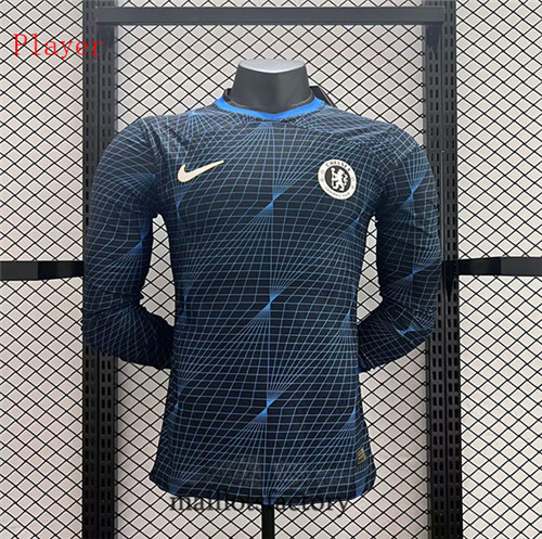 Achat Maillot du Player Chelsea 2023/24 Manche Longue Bleu factory 0580