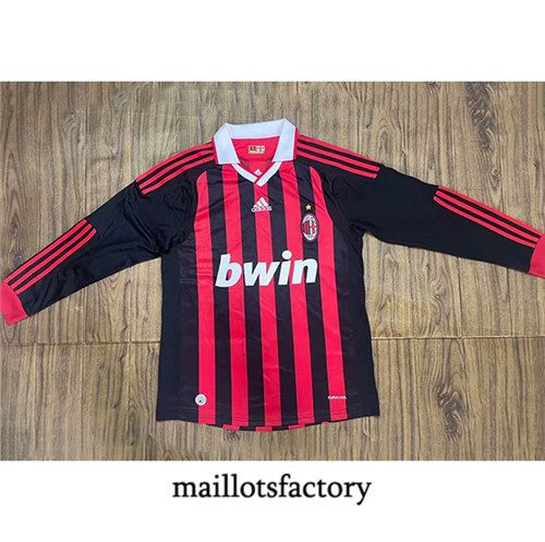 Achat Maillot du Retro AC Milan Domicile 2009-10 Manche Longue factory 0620