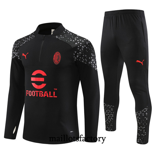 Achat Maillot Survetement de foot AC Milan 2023/24 Noir factory 1077