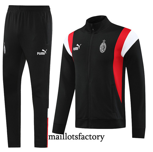 Achat Maillot Veste Survetement de foot AC Milan 2023/24 Noir factory 1081