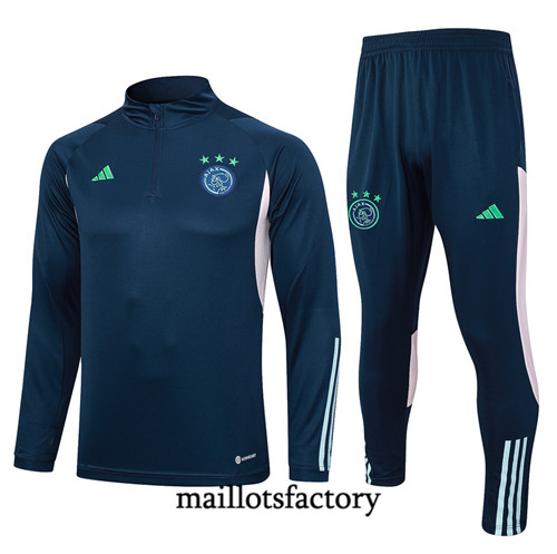 Achat Maillot Survetement de foot AFC Ajax 2023/24 Bleu Marine factory 0732