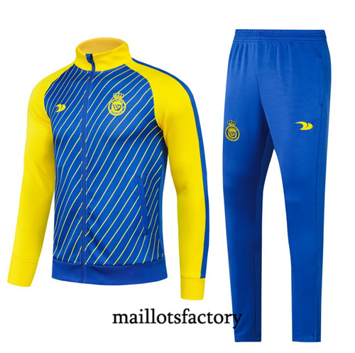 Achat Maillot Veste Survetement de foot Al-Nassr 2023/24 Bleu factory 0738