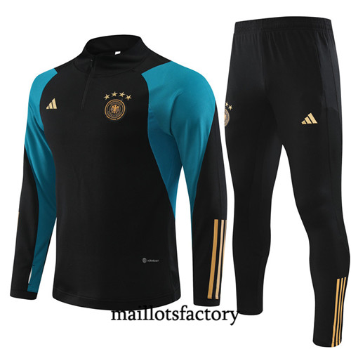 Achat Maillot Survetement de foot Allemagne 2023/24 Noir factory 0994