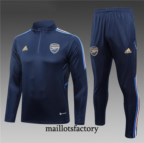 Achat Maillot Survetement de foot Arsenal 2023/24 Bleu factory 1019