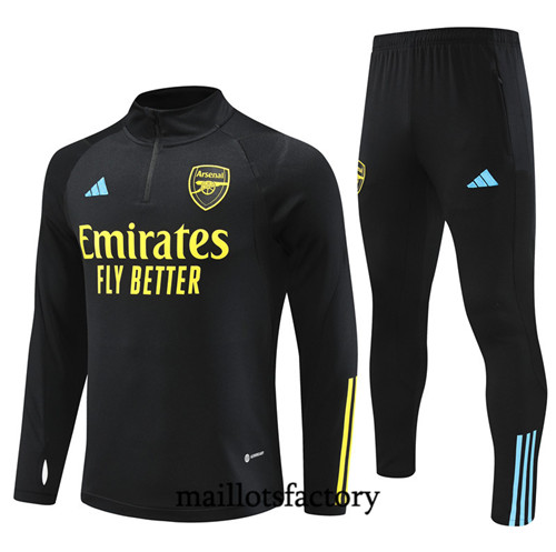 Achat Maillot Survetement de foot Arsenal 2023/24 Noir factory 1021