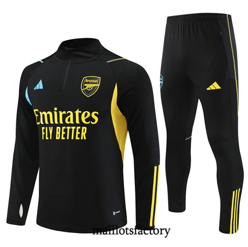 Achat Maillot Survetement de foot Arsenal 2023/24 Noir factory 1023