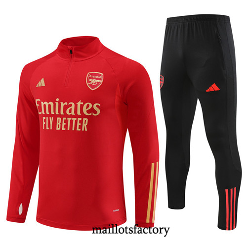 Achat Maillot Survetement de foot Arsenal 2023/24 Rouge factory 1026