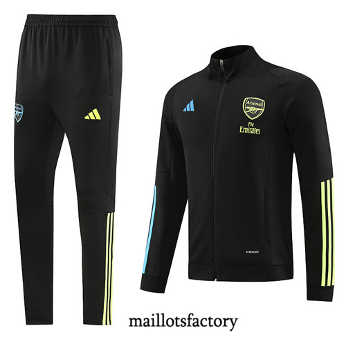 Achat Maillot Veste Survetement de foot Arsenal 2023/24 Noir factory 1030