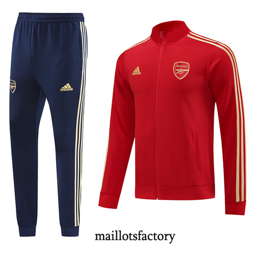 Achat Maillot Veste Survetement de foot Arsenal 2023/24 Rouge factory 1031