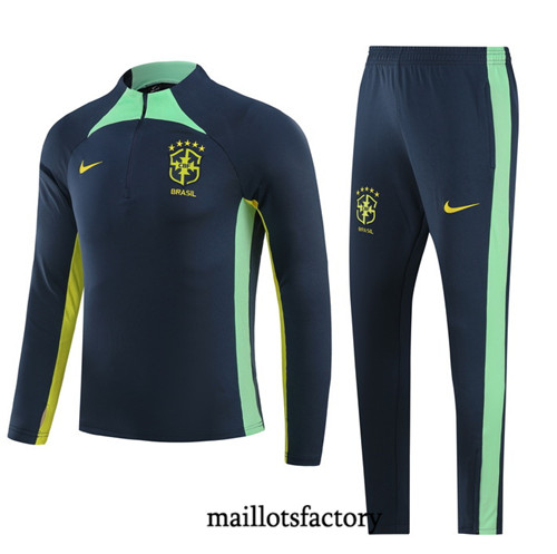 Achat Maillot Survetement de foot Brésil 2023/24 Bleu factory 0998