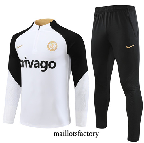 Achat Maillot Survetement de foot Chelsea 2023/24 Blanc factory 1033