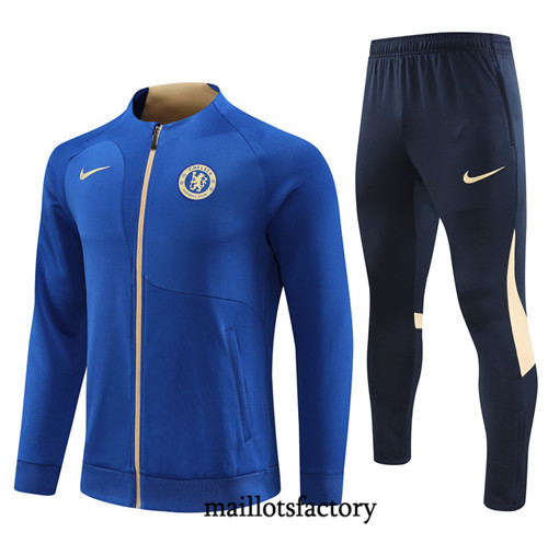 Achat Maillot Veste Survetement de foot Chelsea 2023/24 Bleu factory 1034