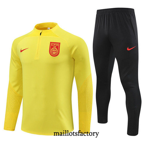 Achat Maillot Survetement de foot Chine 2023/24 Jaune factory 0999