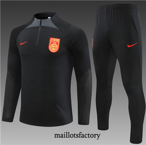 Achat Maillot Survetement de foot Chine 2023/24 Noir factory 1000