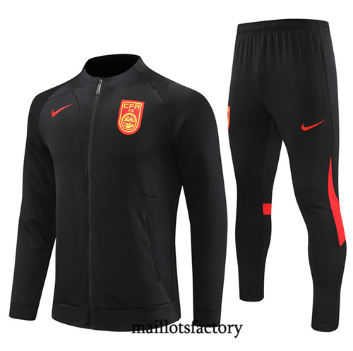 Achat Maillot Veste Survetement de foot Chine 2023/24 Noir factory 1003