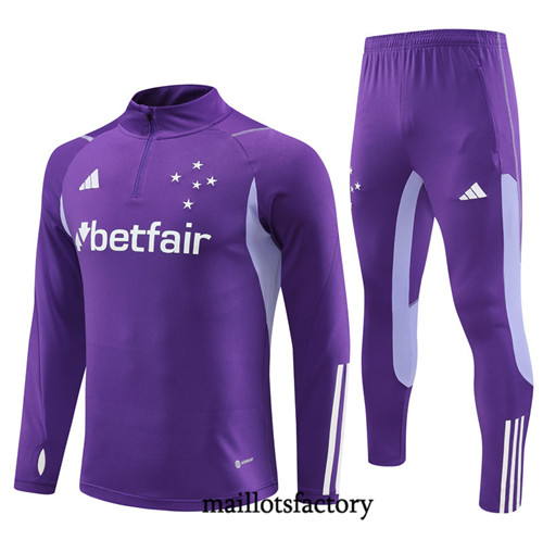 Achat Maillot Survetement de foot Cruzeiro 2023/24 Violet factory 0747