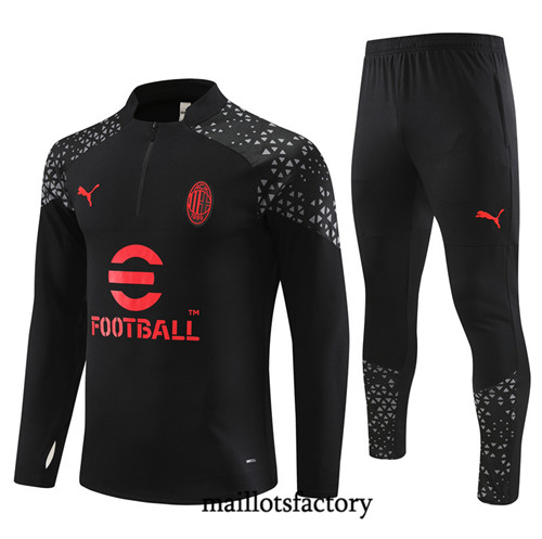 Achat Maillot Survetement Enfant de foot AC Milan 2023/24 Noir factory 1264