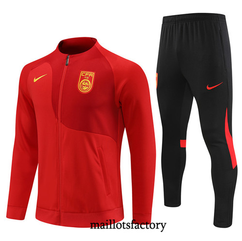 Achat Maillot Veste Survetement Enfant de foot Chine 2023/24 Rouge factory 1213