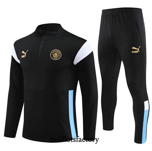 Achat Maillot Survetement Enfant de foot Manchester City 2023/24 Noir factory 1240