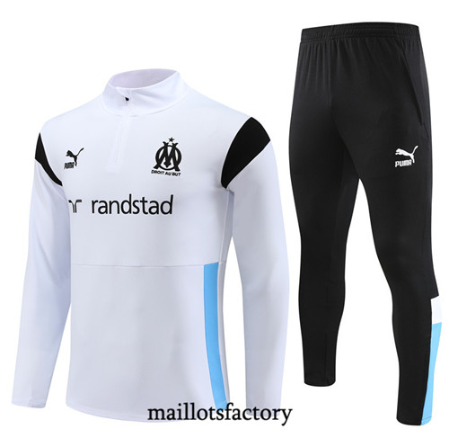 Achat Maillot Survetement Enfant de foot Marseille 2023/24 Blanc factory 1153